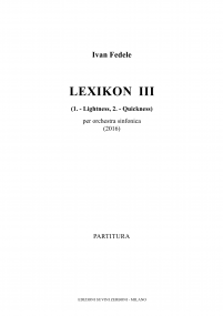 Lexikon III (1 Lightness  2 Quickness)